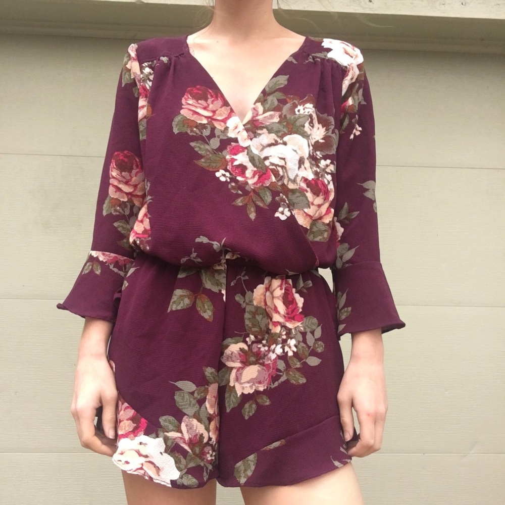 One Love Floral Romper!